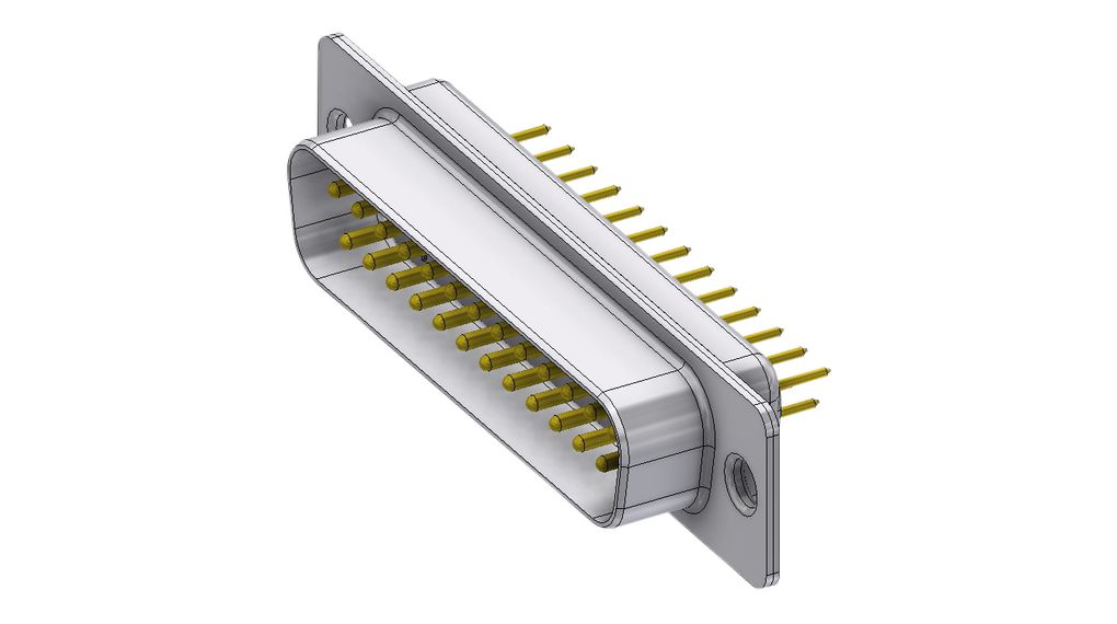 Fiche D-Sub, Fiche mâle, DB-25, Câbles radiaux